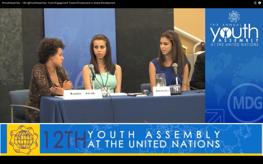 Paige and Ashley Alenick Address the United Nations Youth Assembly